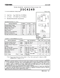 Datasheet 2SC4249 manufacturer Toshiba