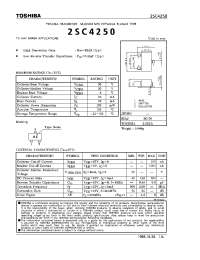 Datasheet 2SC4250 manufacturer Toshiba