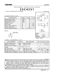 Datasheet 2SC4251 manufacturer Toshiba