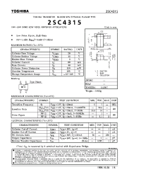 Datasheet 2SC4315 manufacturer Toshiba