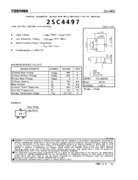 Datasheet 2SC4497 manufacturer Toshiba
