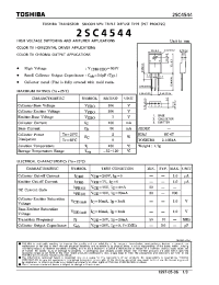 Datasheet 2SC4544 manufacturer Toshiba