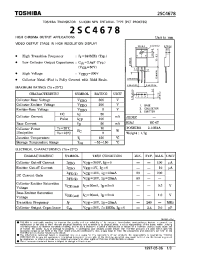 Datasheet 2SC4678 manufacturer Toshiba