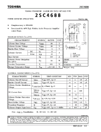 Datasheet 2SC4688 manufacturer Toshiba
