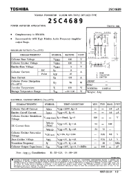 Datasheet 2SC4689 manufacturer Toshiba