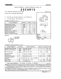 Datasheet 2SC4915 manufacturer Toshiba