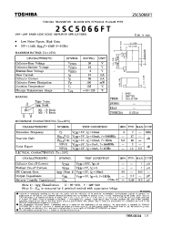 Datasheet 2SC5066FT manufacturer Toshiba