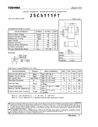 Datasheet 2SC5111FT manufacturer Toshiba