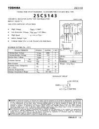 Datasheet 2SC5143 manufacturer Toshiba
