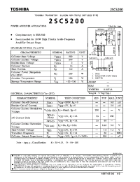 Datasheet 2SC5200 manufacturer Toshiba