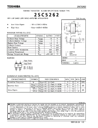 Datasheet 2SC5262 manufacturer Toshiba