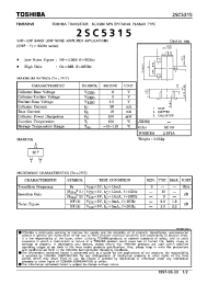 Datasheet 2SC5315 manufacturer Toshiba