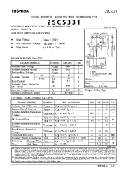 Datasheet 2SC5331 manufacturer Toshiba