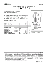Datasheet 2SC5361 manufacturer Toshiba