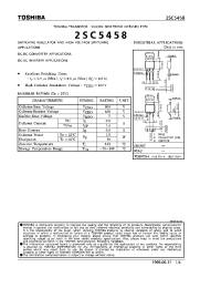 Datasheet 2SC5458 manufacturer Toshiba