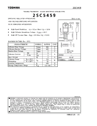 Datasheet 2SC5459 manufacturer Toshiba
