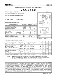 Datasheet 2SC5460 manufacturer Toshiba