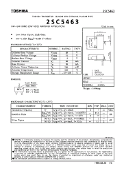 Datasheet 2SC5463 manufacturer Toshiba