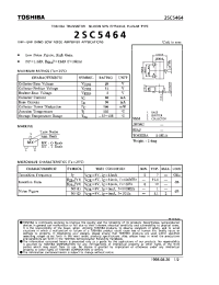 Datasheet 2SC5464 manufacturer Toshiba