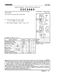 Datasheet 2SC5465 manufacturer Toshiba