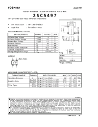 Datasheet 2SC5497 manufacturer Toshiba