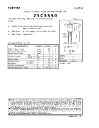 Datasheet 2SC5550 manufacturer Toshiba