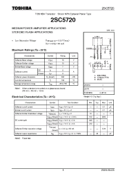 Datasheet 2SC5720 manufacturer Toshiba