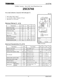 Datasheet 2SC5748 manufacturer Toshiba