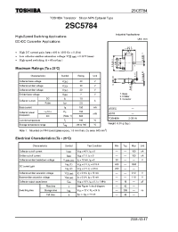 Datasheet 2SC5784 manufacturer Toshiba