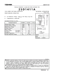 Datasheet 2SD1411A manufacturer Toshiba