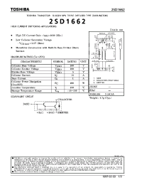 Datasheet 2SD1662 manufacturer Toshiba