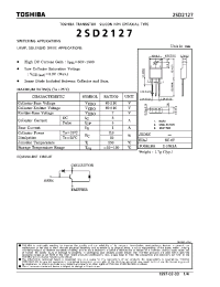 Datasheet 2SD2127 manufacturer Toshiba