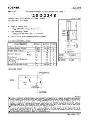 Datasheet 2SD2248 manufacturer Toshiba