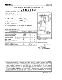 Datasheet 2SD2553 manufacturer Toshiba