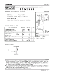 Datasheet 2SD2559 manufacturer Toshiba