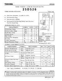 Datasheet 2SD526 manufacturer Toshiba