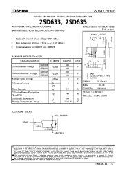 Datasheet 2SD633 manufacturer Toshiba