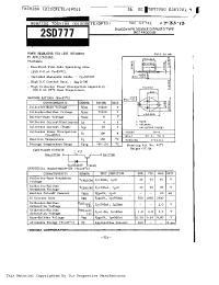 Datasheet 2SD777 manufacturer Toshiba