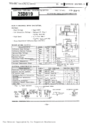 Datasheet 2SD819 manufacturer Toshiba