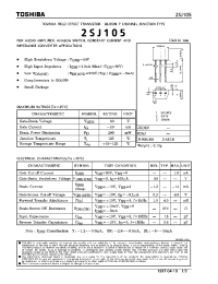 Datasheet 2SJ105 manufacturer Toshiba