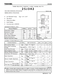 Datasheet 2SJ342 manufacturer Toshiba