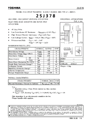 Datasheet 2SJ378 manufacturer Toshiba