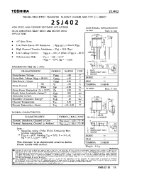 Datasheet 2SJ402 manufacturer Toshiba