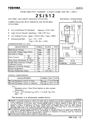 Datasheet 2SJ512 manufacturer Toshiba