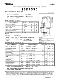 Datasheet 2SK1530 manufacturer Toshiba