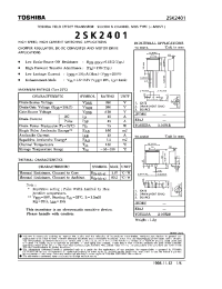 Datasheet 2SK2401 manufacturer Toshiba