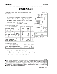 Datasheet 2SK2843 manufacturer Toshiba