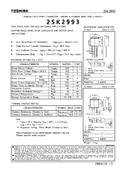 Datasheet 2SK2993 manufacturer Toshiba