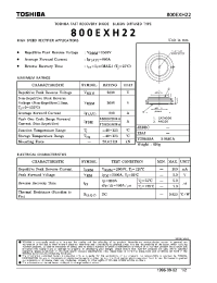 Datasheet 800EXH22 manufacturer Toshiba