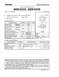Datasheet 800FXD29 manufacturer Toshiba